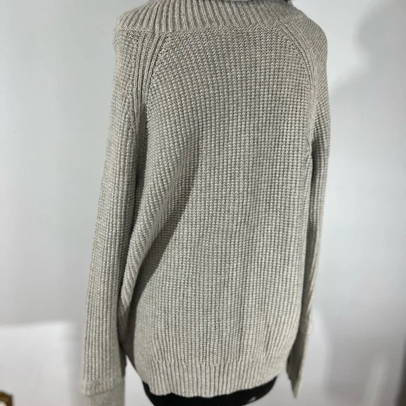 Market & Spruce Light Gray Cowl Neck Sweater - Picture 5 of 6